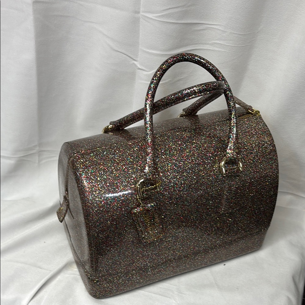 FURLA Candy Bag Multicolor Glitter Women's Bag purse full zip up purse